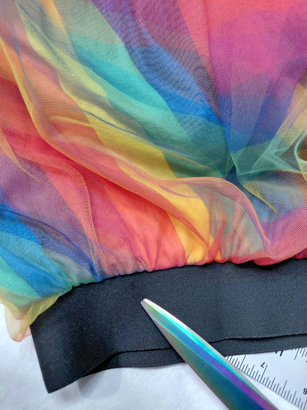 torrid Black Waistband with Rainbow Sheer Overlay Size 2 / 18 - 20 With Pockets - Picture 5 of 11